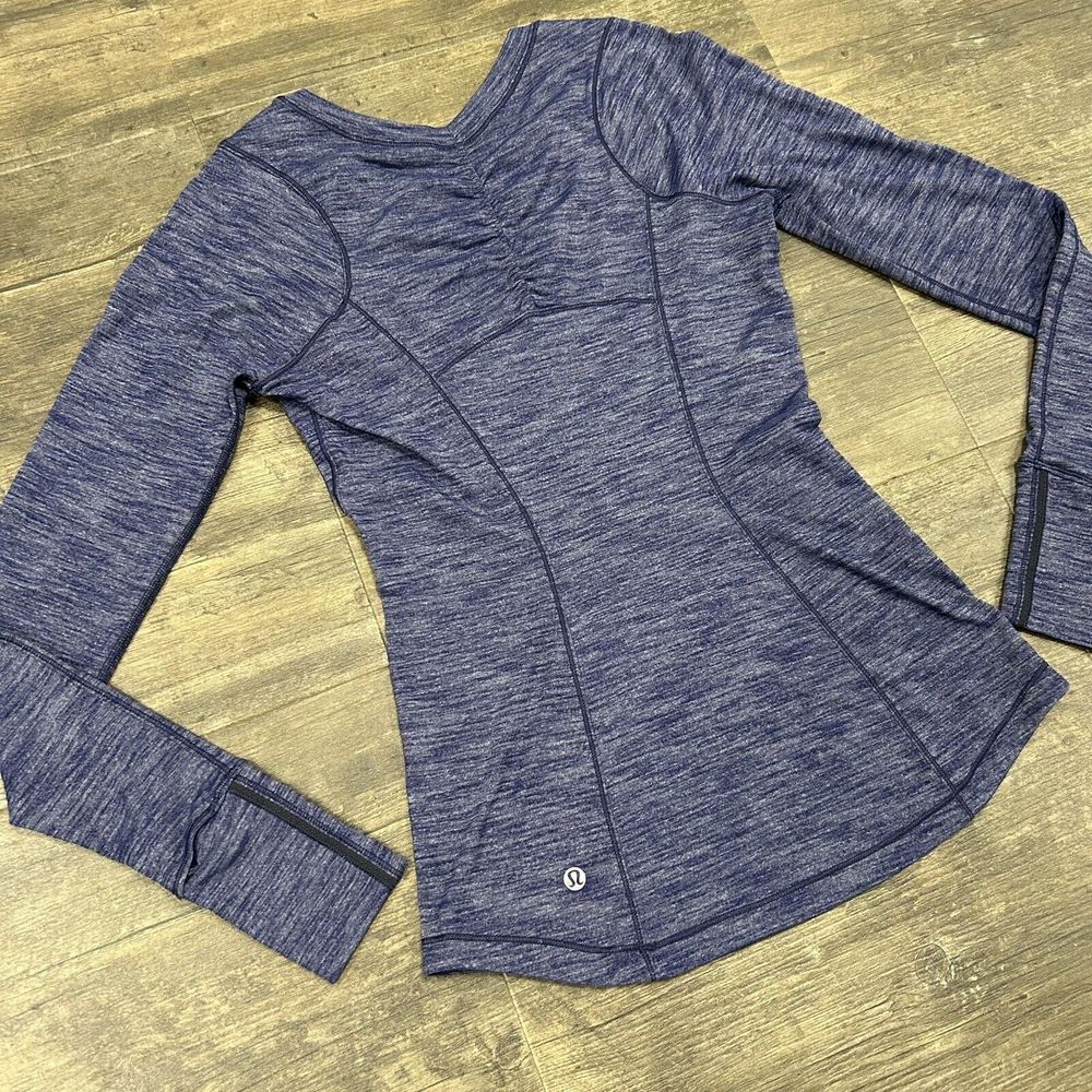 Lululemon 5 Mile Long Sleeve Women's Shirt‎ Heathered Hero Blue NO SIZE TAG